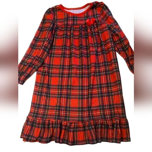 CANDLESTICKS Nightgown Red Plaid Flannel For Girls sz M (7-8) - Picture 1 of 6
